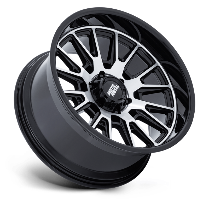 Moto Metal | MO814 TEKTON 20x10.0 ET-18 - GLOSS BLACK W/ MACHINED FACE