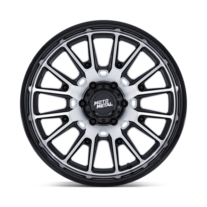 Moto Metal | MO814 TEKTON 20x10.0 ET-18 - GLOSS BLACK W/ MACHINED FACE