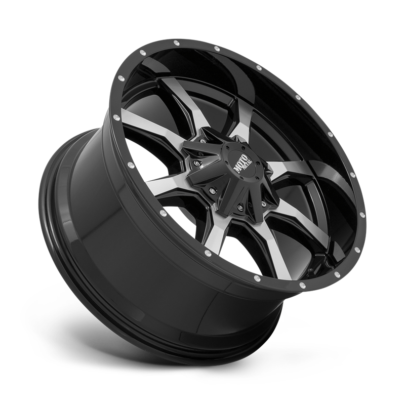 Moto Metal | MO970 20x10.0 ET-24 - GLOSS BLACK W/ MACHINED FACE