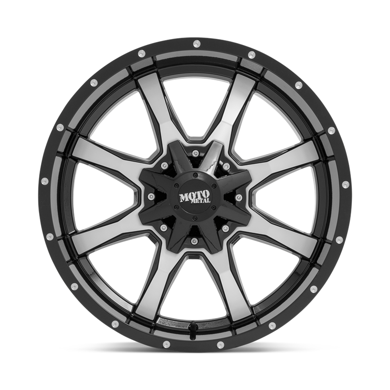 Moto Metal | MO970 20x10.0 ET-24 - GLOSS BLACK W/ MACHINED FACE