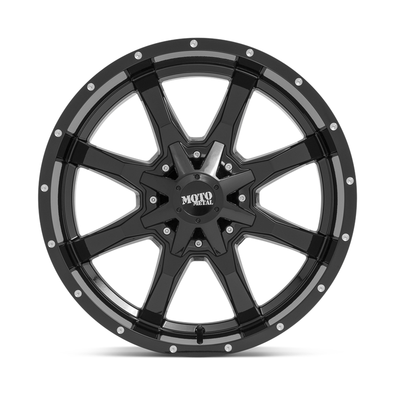 Moto Metal | MO970 16x8.0 ET0 - GLOSS BLACK W/ MILLED LIP