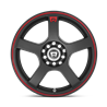 Motegi | MR116 FS5 15x6.5 ET40 - MATTE BLACK W/ RED STRIPE