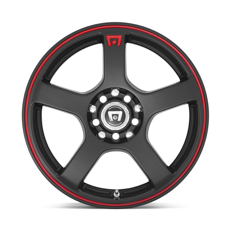 Motegi | MR116 FS5 16x7.0 ET40 - MATTE BLACK W/ RED STRIPE