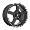 Motegi | MR116 FS5 17x7.0 ET40 - GLOSS BLACK W/ MACHINED FLANGE