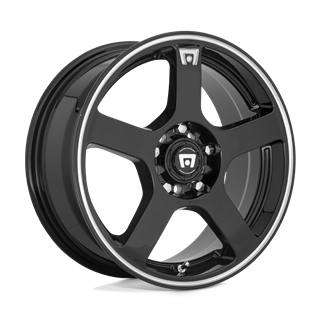 Motegi | MR116 FS5 18x8.0 ET45 - GLOSS BLACK W/ MACHINED FLANGE
