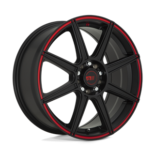 Motegi | MR142 CS8 18x8.0 ET35 - SATIN BLACK W/ RED STRIPE