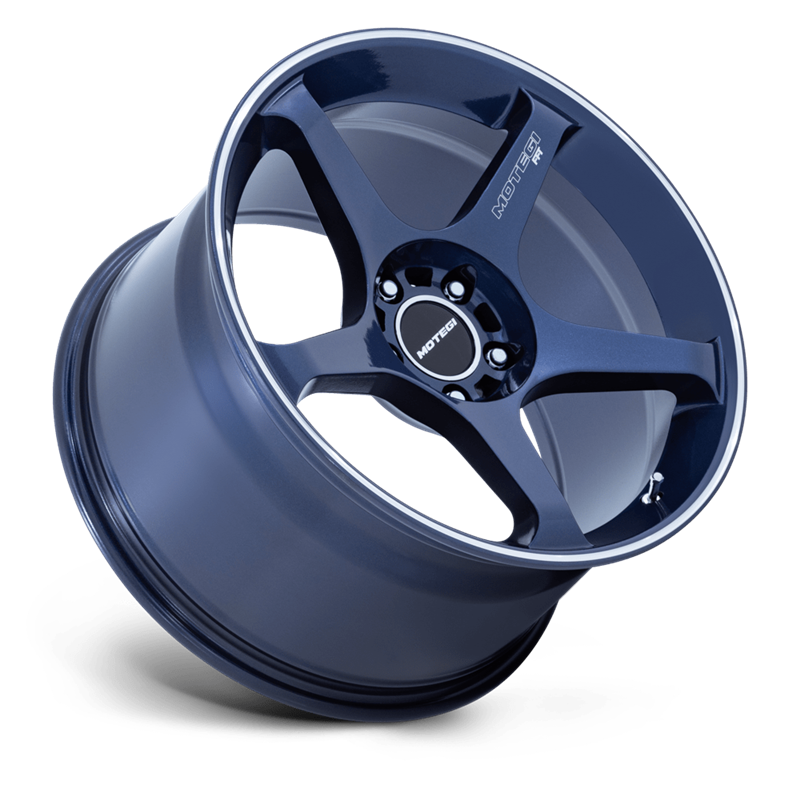 Motegi | MR159 BATTLE V 18x9.5 ET15 - OBSIDIAN BLUE W/ MACHINED LIP STRIPE