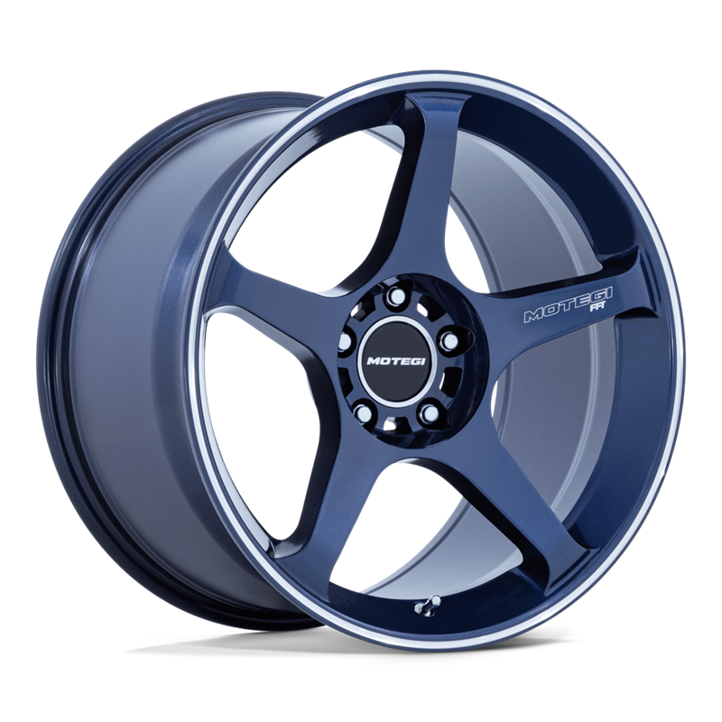 Motegi | MR159 BATTLE V 18x9.5 ET38 - OBSIDIAN BLUE W/ MACHINED LIP STRIPE