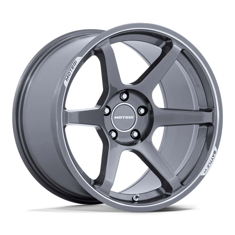 Motegi | MR160 BATTLE VI 18x9.5 ET25 - GLOSS GUNZILLA W/ MACHINED LIP