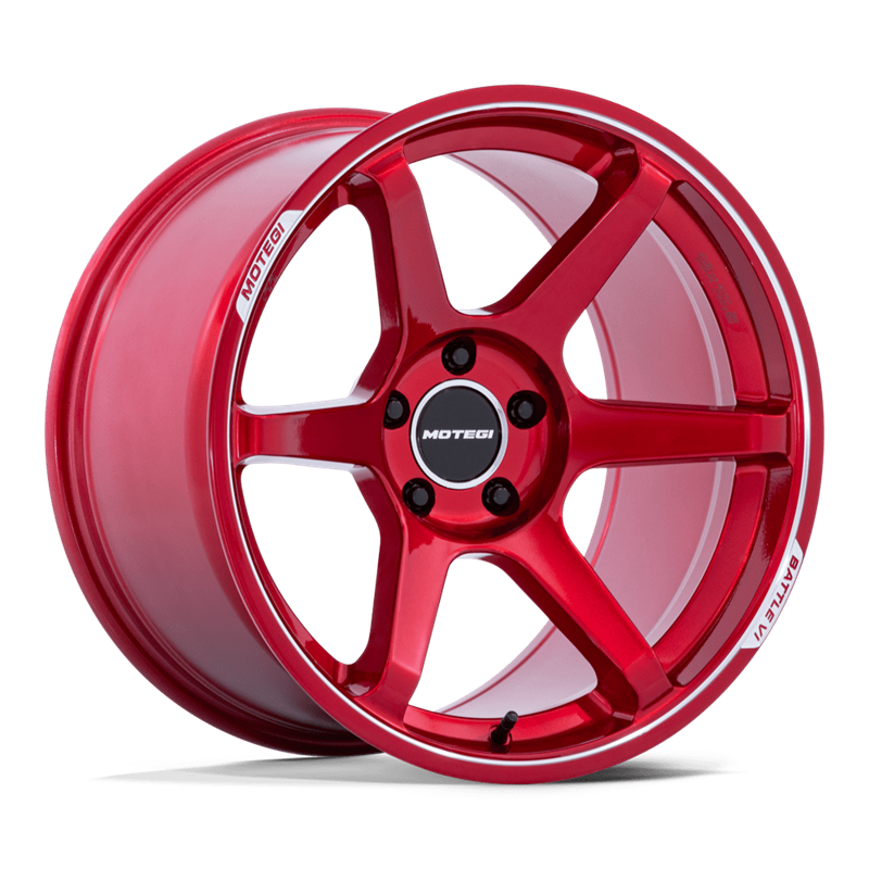 Motegi | MR160 BATTLE VI 18x9.5 ET38 - CHERRY RED METALLIC W/ MACHINED LIP