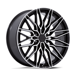 Niche Wheels | NC278 CALABRIA 6 24x10.0 ET20 - GLOSS BLACK W/ MACHINED