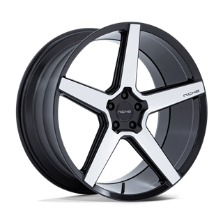 Niche Wheels | NC283 MODENA 22x9.0 ET15 - GLOSS BLACK W/ MACHINED FACE