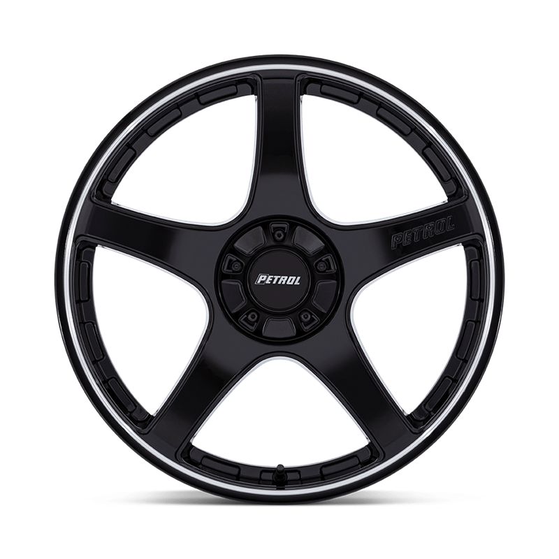 Petrol | PE003 P2E 17x8.0 ET40 - GLOSS BLACK W/ MACHINED LIP