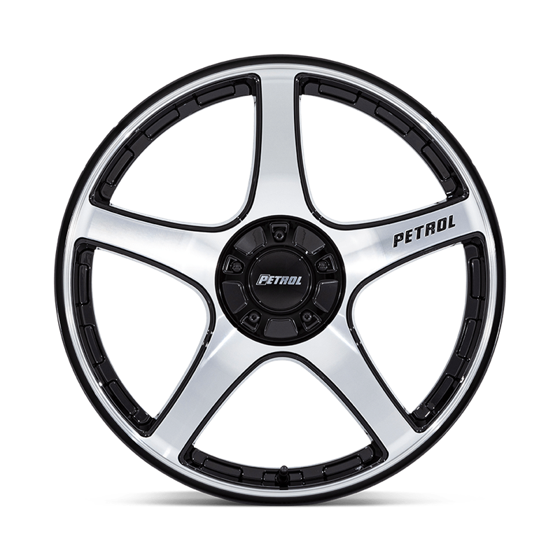 Petrol | PE003 P2E 18x8.0 ET35 - GLOSS BLACK W/ MACHINED FACE