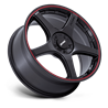 Petrol | PE003 P2E 19x8.0 ET40 - MATTE BLACK W/ RED LIP