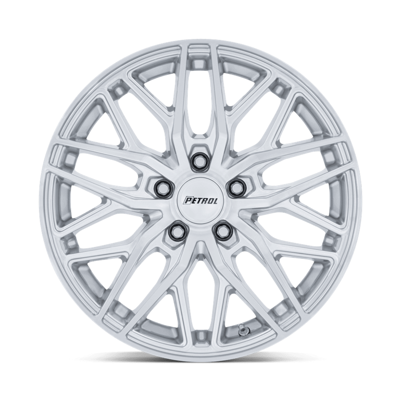 Petrol | PE004 P3E 17x8.0 ET40 - MACHINED BRUSHED GLOSS SILVER