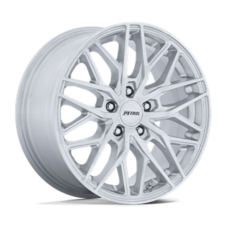 Petrol | PE004 P3E 19x8.5 ET40 - MACHINED BRUSHED GLOSS SILVER