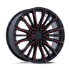 Performance Replicas | PR223 26x10.0 ET28 - GLOSS BLACK MILLED RED