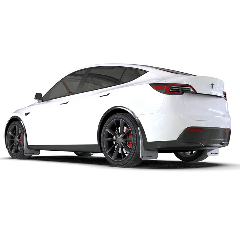 RallyArmor | Black UR Mud Flap Logo Noir Métallique - Tesla Model Y 2020-2025 RallyArmor Garde-boue