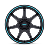 Rotiform | RC208 BPU 18x8.5 ET35 - GLOSS BLACK W/ TEAL STRIPE