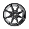 DUB Wheels | S109 PUSH 22x9.5 ET20 - GLOSS BLACK MILLED