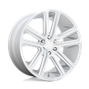 DUB Wheels | S257 FLEX 22x9.5 ET25 - GLOSS SILVER BRUSHED FACE
