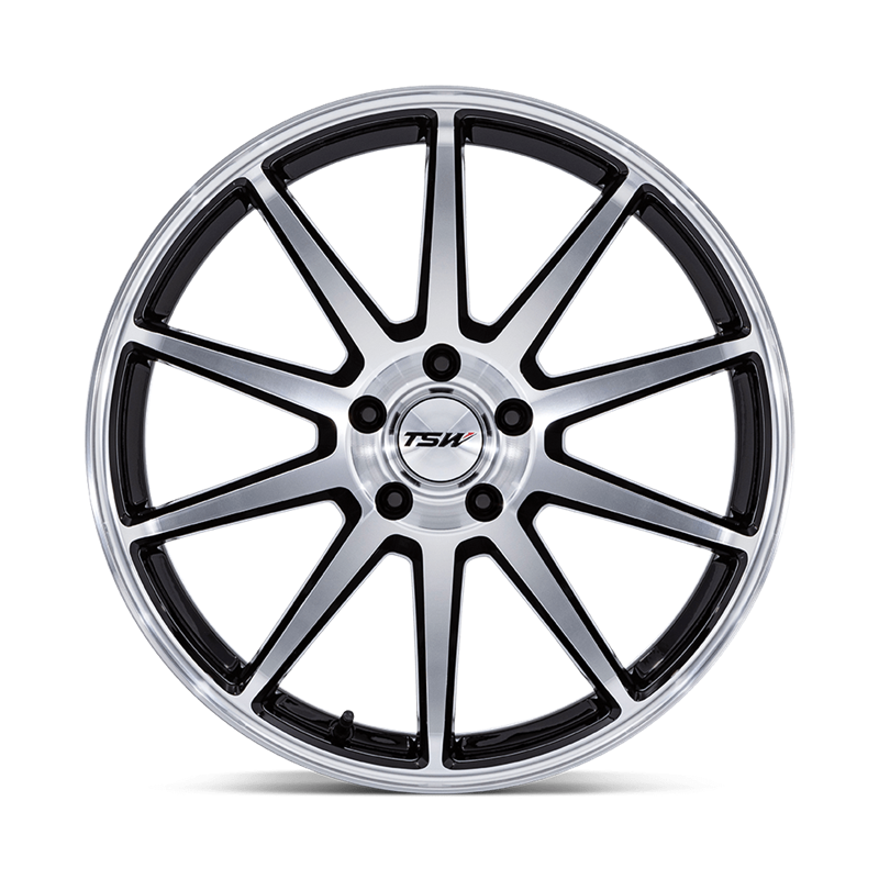 TSW | TW004 CANARD 19x10.5 ET35 - GLOSS BLACK W/ MACHINED FACE