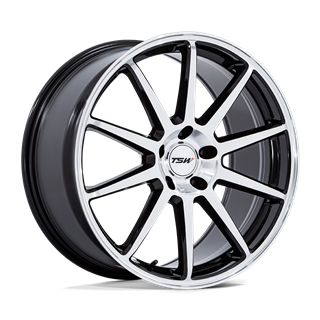 TSW | TW004 CANARD 19x9.5 ET20 - GLOSS BLACK W/ MACHINED FACE