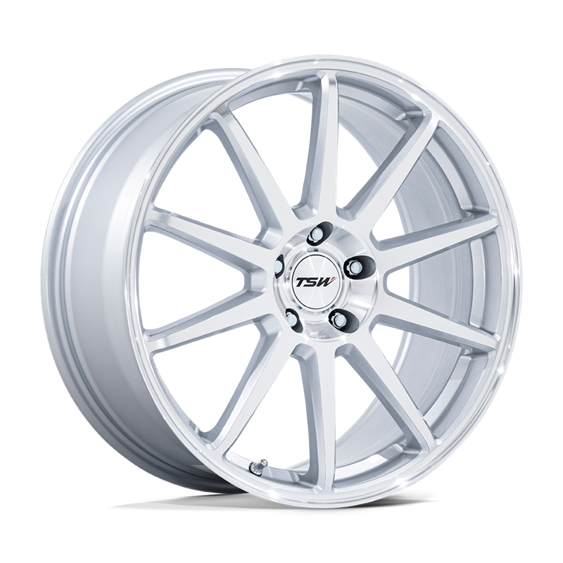 TSW | TW004 CANARD 19x8.5 ET25 - GLOSS SILVER W/ MACHINED FACE