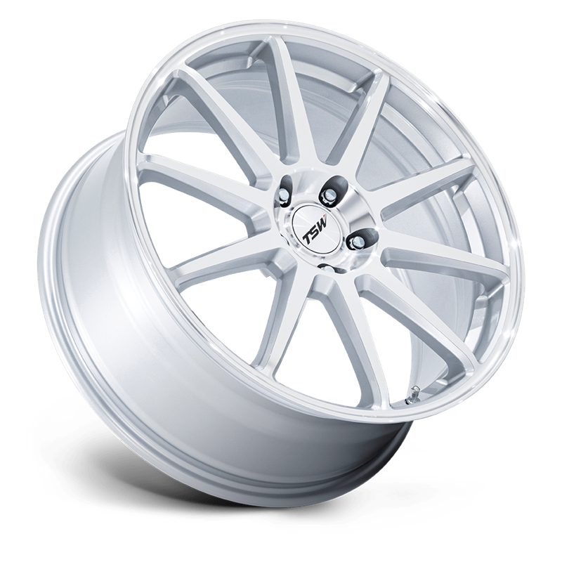 TSW | TW004 CANARD 19x8.5 ET25 - GLOSS SILVER W/ MACHINED FACE