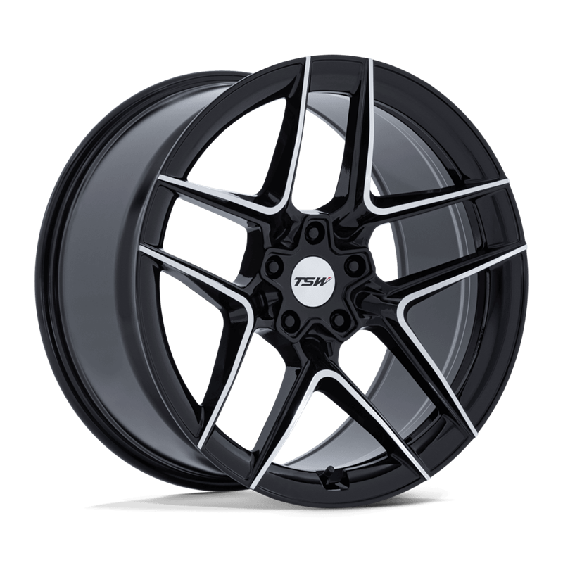 TSW | TW008 SLIPSTREAM 19x10.5 ET35 - GLOSS BLACK W/ MACHINED FACE