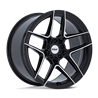 TSW | TW008 SLIPSTREAM 19x10.5 ET35 - GLOSS BLACK W/ MACHINED FACE