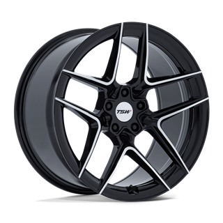 TSW | TW008 SLIPSTREAM 19x8.5 ET35 - GLOSS BLACK W/ MACHINED FACE
