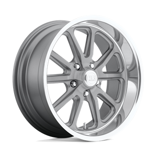 US Mag | U111 RAMBLER 15x8.0 ET1 - TEXTURED GRAY W/ DIAMOND CUT LIP