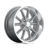 US Mag | U111 RAMBLER 15x8.0 ET1 - TEXTURED GRAY W/ DIAMOND CUT LIP
