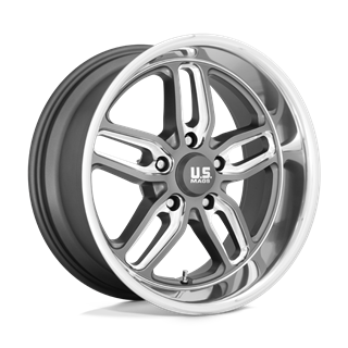 US Mag | U129 CTEN 22x10.5 ET1 - MATTE GUN METAL MILLED