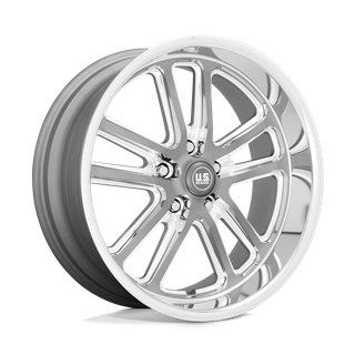 US Mag | U130 BULLET 20x8.0 ET1 - TEXTURED GUN METAL W/ MILLED EDGES