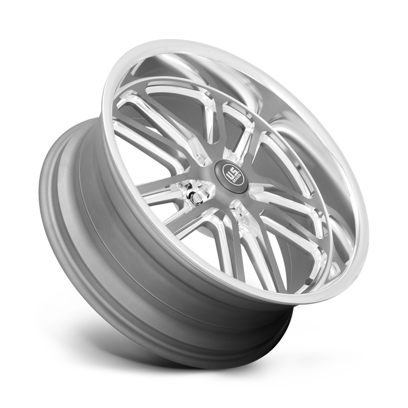 US Mag | U130 BULLET 20x8.0 ET1 - TEXTURED GUN METAL W/ MILLED EDGES