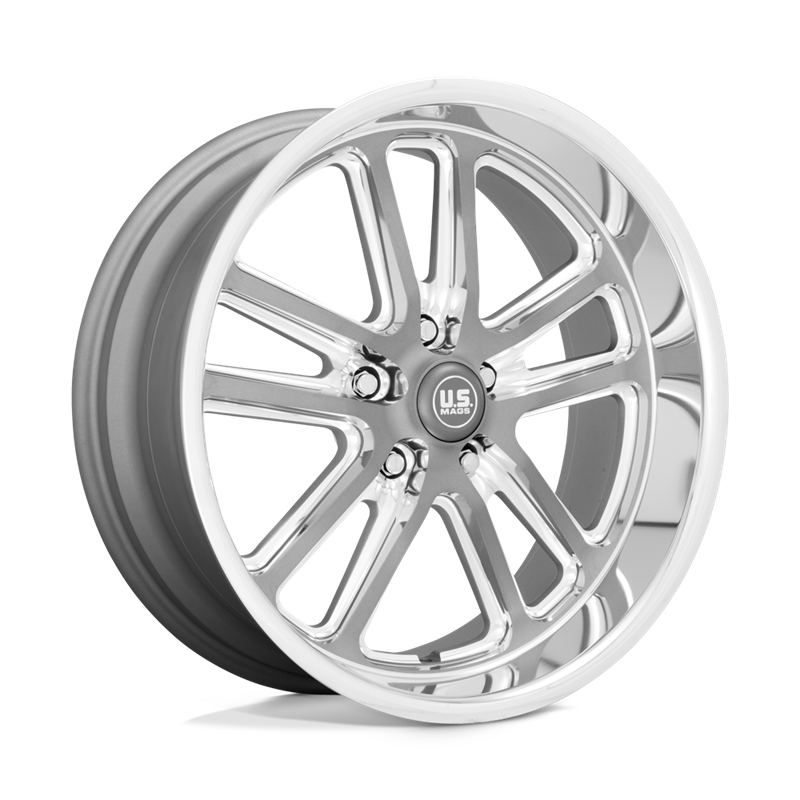 US Mag | U130 BULLET 22x9.0 ET1 - TEXTURED GUN METAL W/ MILLED EDGES