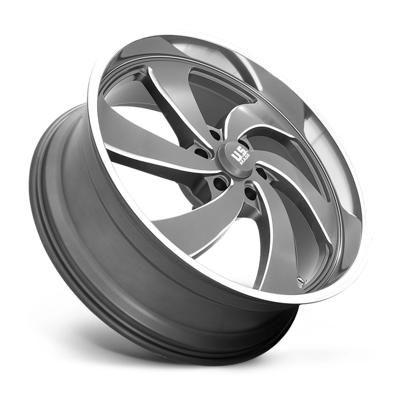 US Mag | U133 DESPERADO 24x10.0 ET25 - ANTHRACITE MILLED DIAMOND CUT LIP