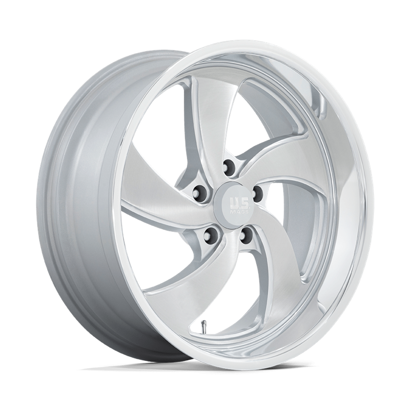 US Mag | U134 DESPERADO 20x8.0 ET1 - SILVER BRUSHED FACE MILLED DIAMOND CUT LIP