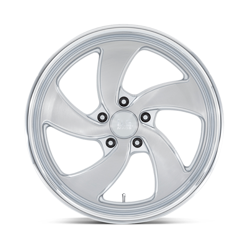 US Mag | U134 DESPERADO 20x8.0 ET1 - SILVER BRUSHED FACE MILLED DIAMOND CUT LIP