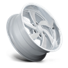 US Mag | U134 DESPERADO 20x8.0 ET1 - SILVER BRUSHED FACE MILLED DIAMOND CUT LIP