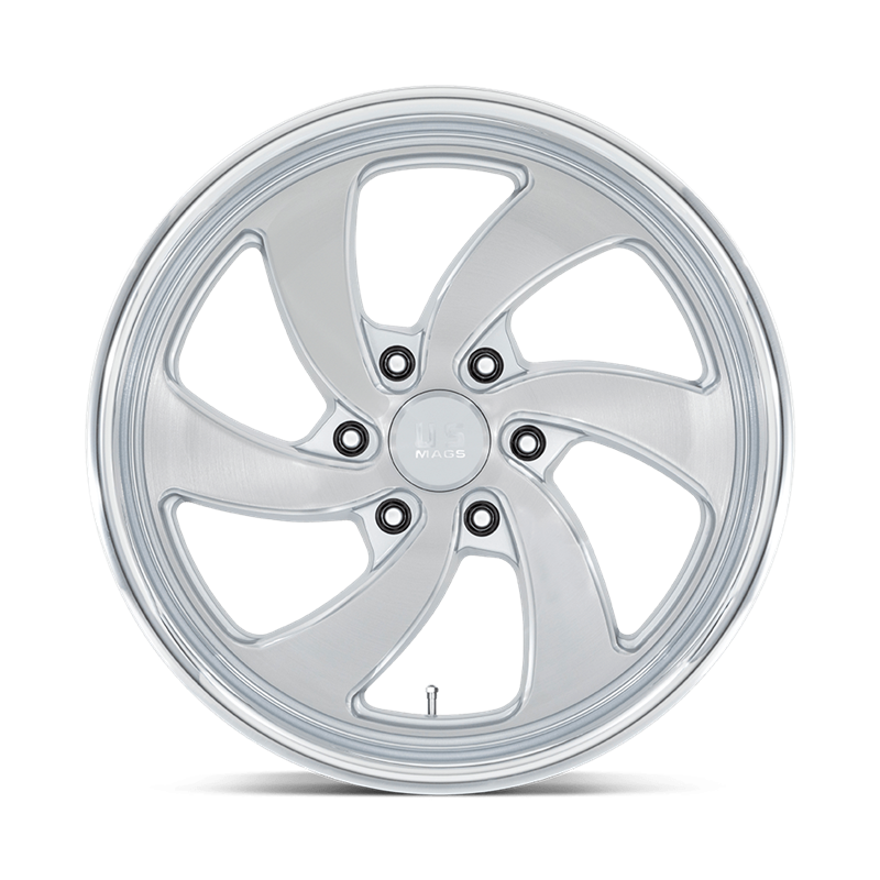 US Mag | U134 DESPERADO 20x8.0 ET1 - SILVER BRUSHED FACE MILLED DIAMOND CUT LIP