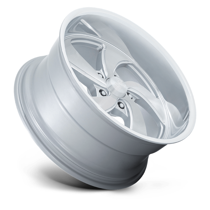 US Mag | U134 DESPERADO 20x9.5 ET1 - SILVER BRUSHED FACE MILLED DIAMOND CUT LIP