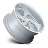 US Mag | U134 DESPERADO 20x9.5 ET1 - SILVER BRUSHED FACE MILLED DIAMOND CUT LIP