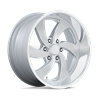 US Mag | U134 DESPERADO 20x9.5 ET1 - SILVER BRUSHED FACE MILLED DIAMOND CUT LIP