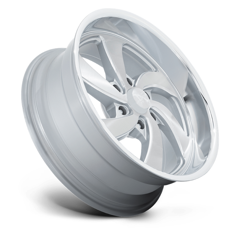 US Mag | U134 DESPERADO 20x9.5 ET1 - SILVER BRUSHED FACE MILLED DIAMOND CUT LIP