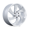 US Mag | U134 DESPERADO 22x10.0 ET25 - SILVER BRUSHED FACE MILLED DIAMOND CUT LIP