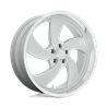 US Mag | U134 DESPERADO 22x8.5 ET1 - SILVER BRUSHED FACE MILLED DIAMOND CUT LIP